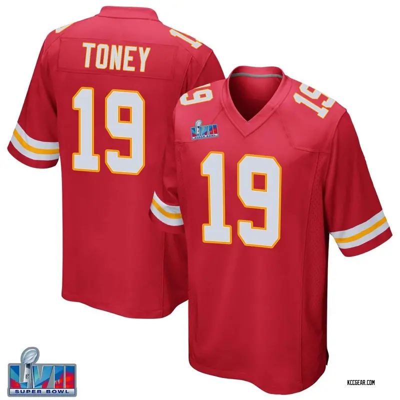 Men's Nike Kadarius Toney Red Kansas City Chiefs Game Player Jersey